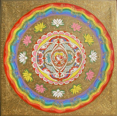 Mandala kvantového skoku do vysnívanej reality ❤ 100x100 cm